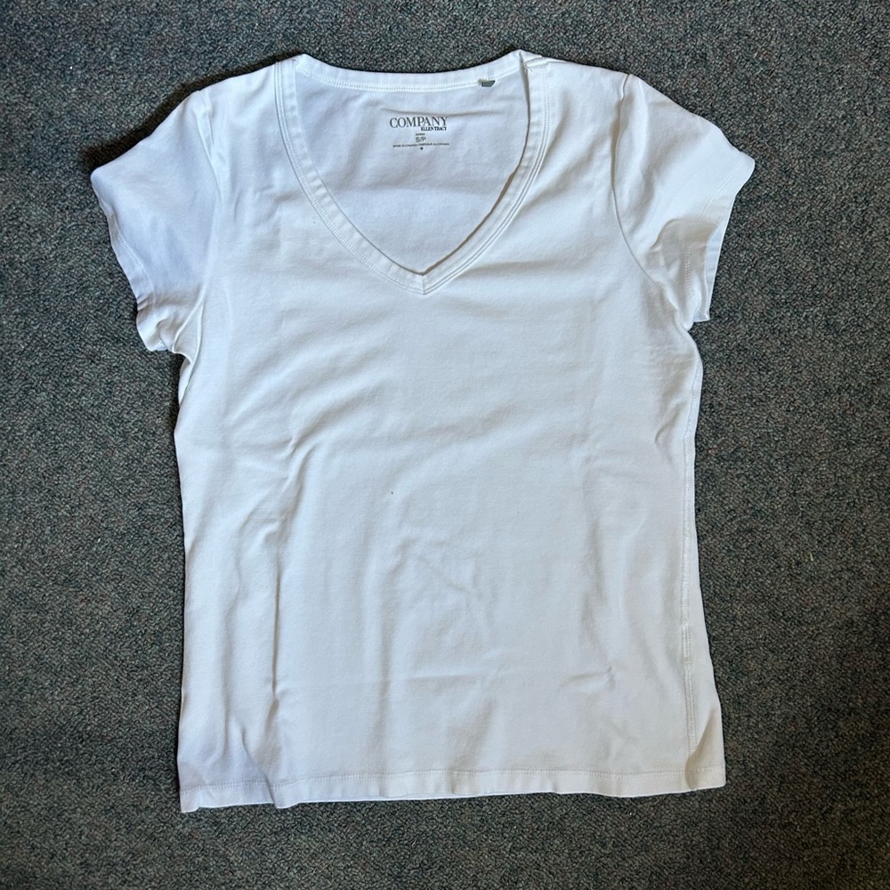 Classic White V-Neck Tee